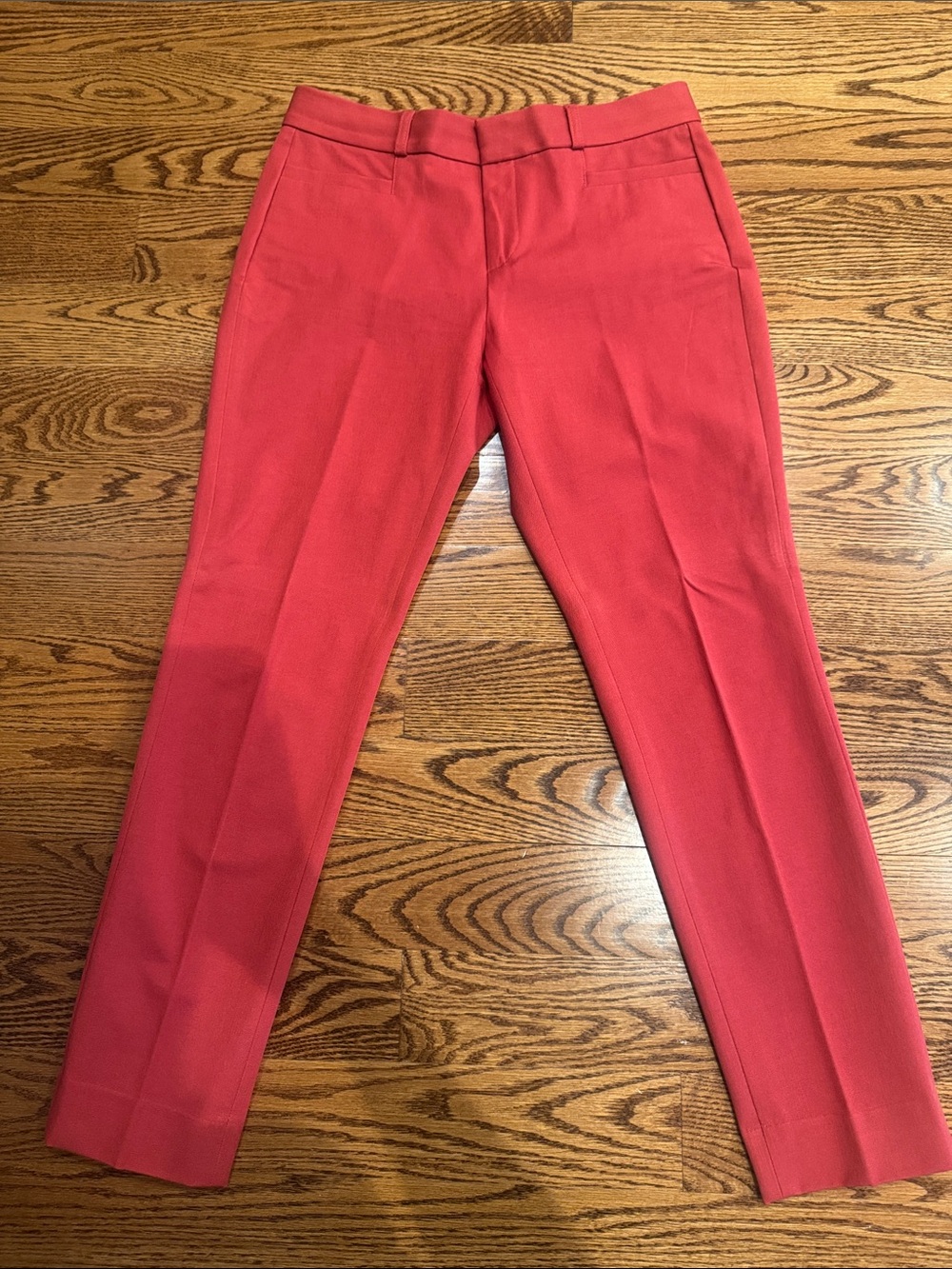 Banana Republic Coral-Red Sloan Curvy Fit Dress Pants